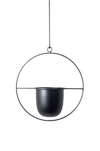 Colgante de techo negro para plantas