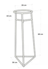 Cargar imagen en el visor de la galería, Portaplanta Triangular 60cms blanco
