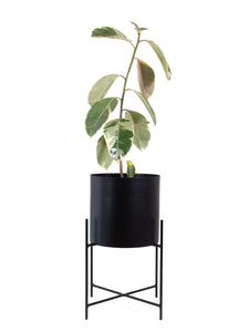 DUO macetero metalico + pedestal Kruza 45cms