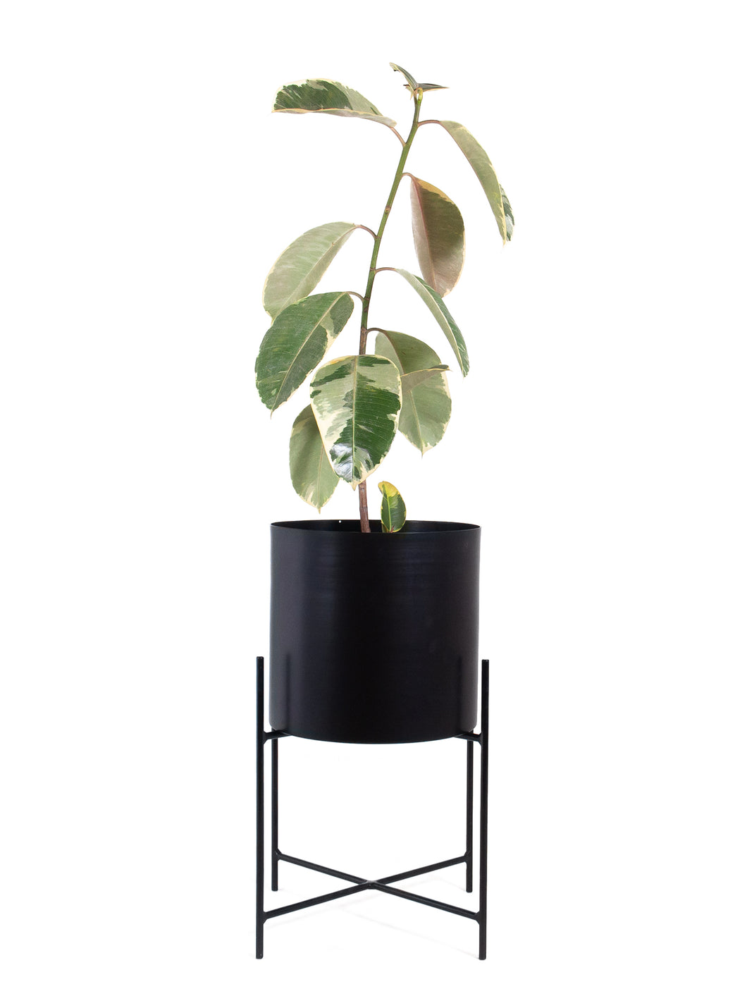 DUO macetero metalico + pedestal Kruza 45cms