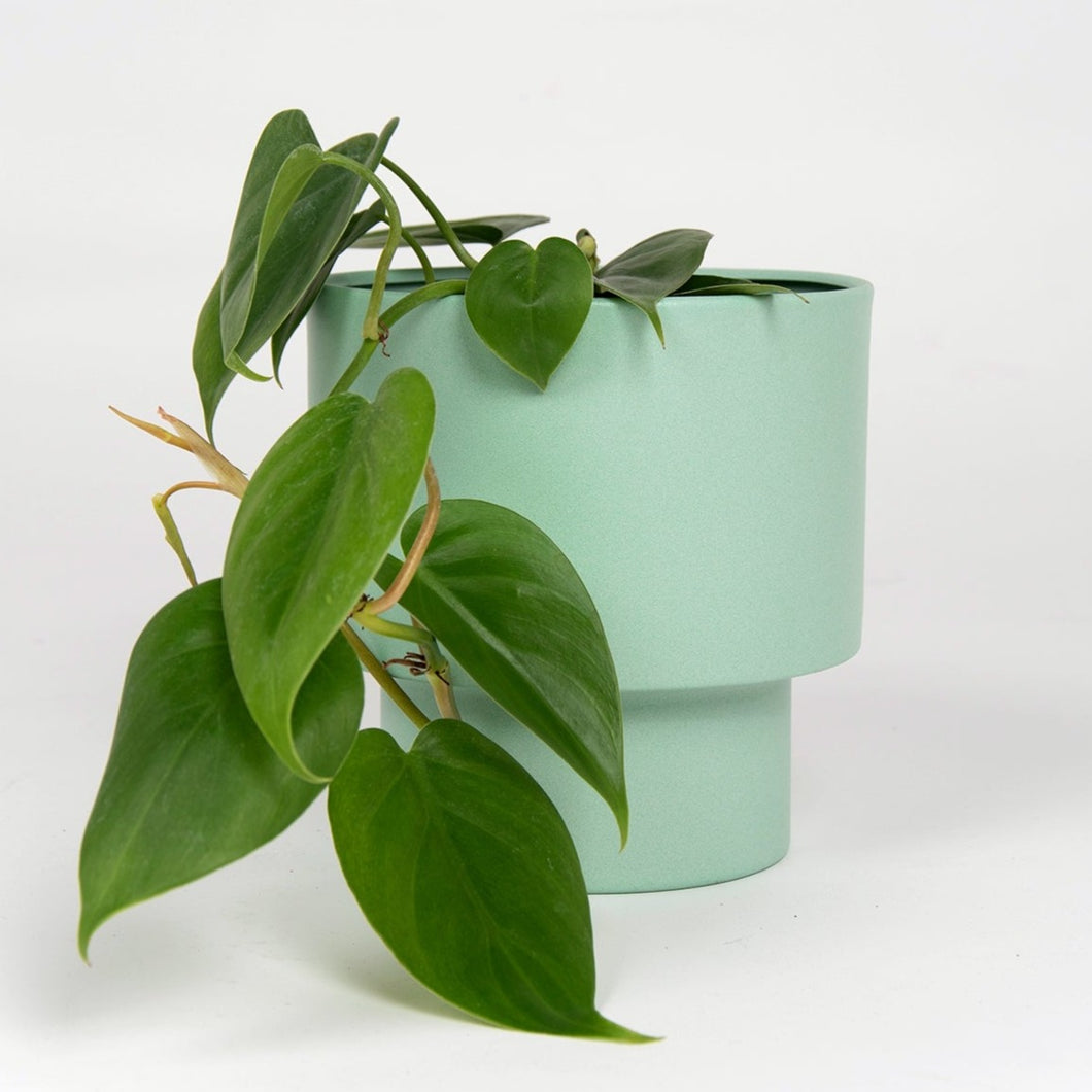 Macetero metálico KUP 20cms verde