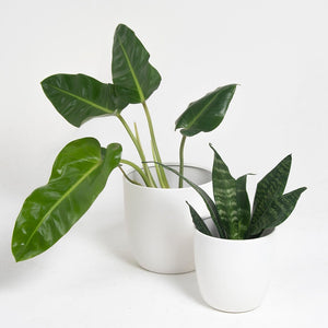 Macetero metálico aluminio 24cms blanco