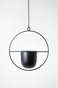 Colgante de techo negro para plantas