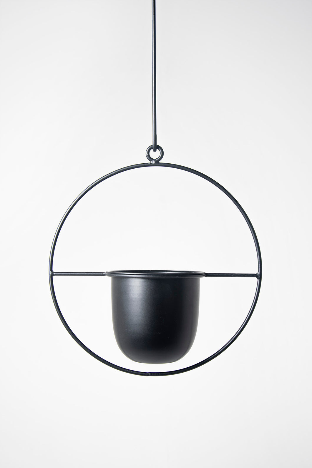 Colgante de techo negro para plantas